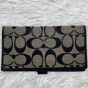 COACH Black and Gray Checkbook